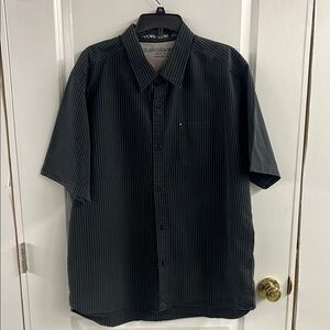 Quiksilver Men's Black Striped Shirt